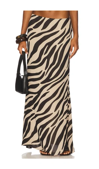 Superdown Nalani Maxi Skirt In Brown