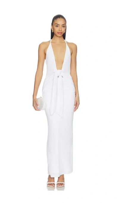 Superdown Nebula Maxi Dress In White