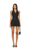 Superdown Net Mini Dress In 黑色