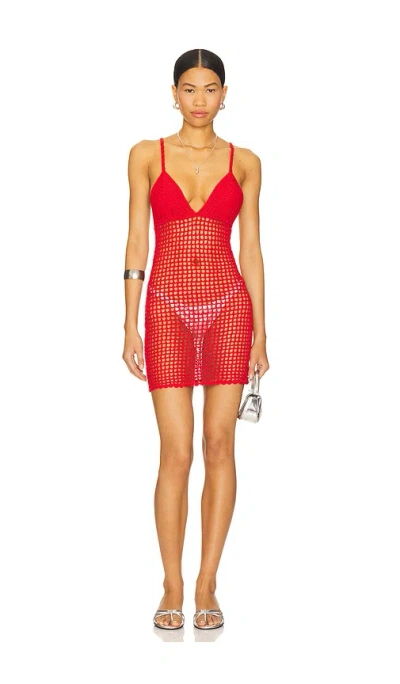 Superdown Nina Mini Dress In Red