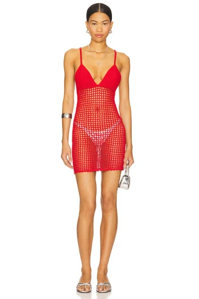 Superdown Nina Mini Dress In Red