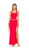Superdown Normi Skirt Set In Red