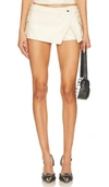 Superdown Odessa Leather Skort In 白色