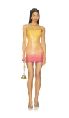 Superdown Odezza Strapless Mini Dress In Multi