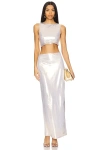 Superdown Pearl Maxi Set In Pale Gold