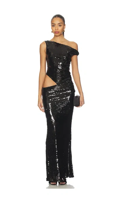 Superdown Pepper Maxi Dress In Black