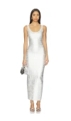 Superdown Perry Bandage Maxi Dress In Silver