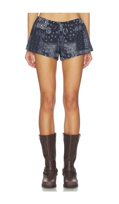 Superdown Pridget Drawstring Short In Blue