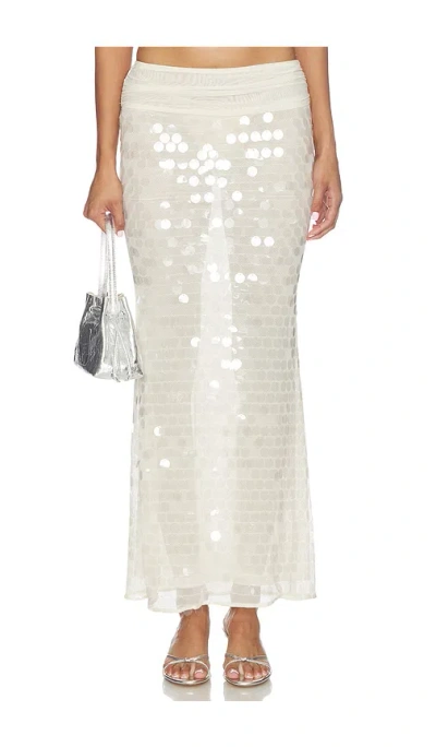 Superdown Quintessa Maxi Skirt In White