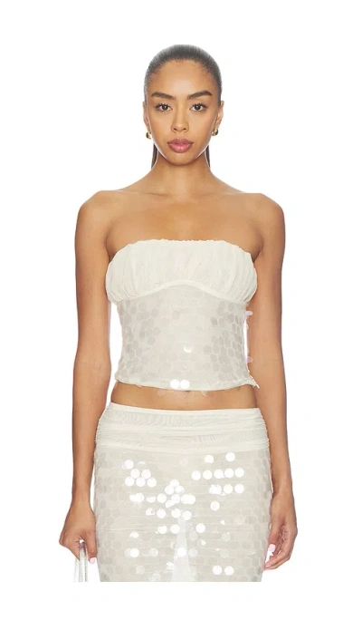 Superdown Quintessa Strapless Top In White