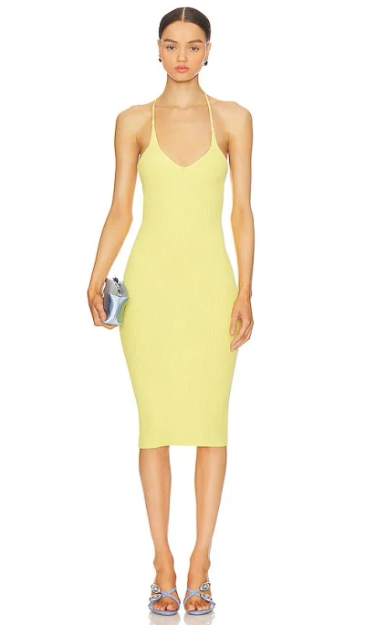 Superdown Racheal Open Back Dress In Yellow