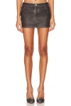 Superdown Rachel Mini Skirt In Distressed Black