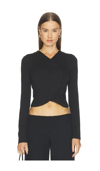 Superdown Ramona Wrap Front Top In Black