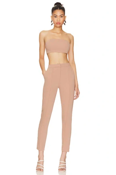 Superdown Remy Bandeau Pant Set In Nude