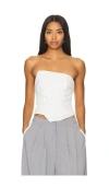 Superdown Rianna Strapless Top In 黑色、白色