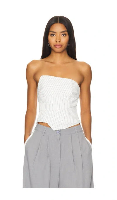 Superdown Rianna Strapless Top In Black & White