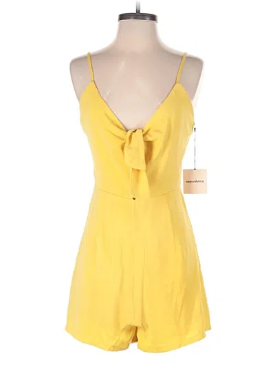 Pre-owned Superdown Romper In Yellow