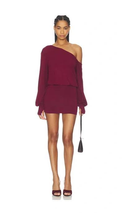 Superdown Rosabella Mini Dress In Burgundy