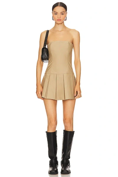 Superdown Ruby Mini Dress In Tan