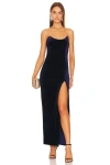 Superdown Ryleigh Strapless Maxi Dress In Midnight Blue