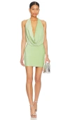 Superdown Saffron Cowl Mini Dress In Mint Metallic