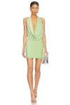 Superdown Saffron Cowl Mini Dress In Mint Metallic