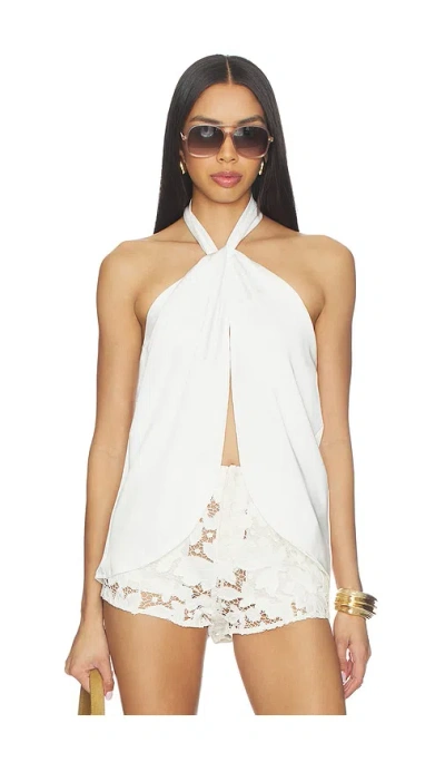 Superdown Samantha Halter Top In White