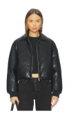 Superdown Sanja Faux Leather Jacket In Black