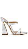Superdown Serena Heel In Metallic Silver