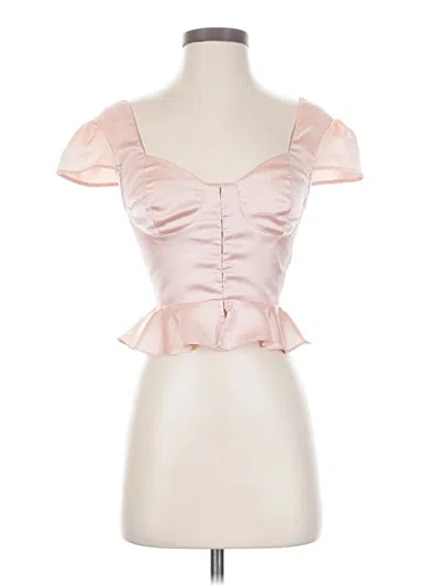Pre-owned Superdown Short Sleeve Blouse In Pink
