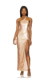 Superdown Sisely Maxi Dres In Champagne