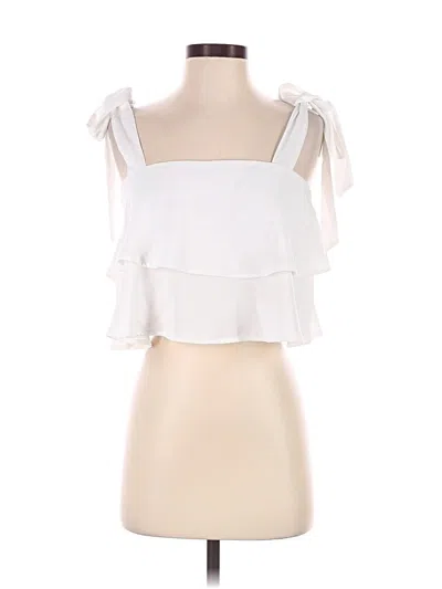 Pre-owned Superdown Sleeveless Blouse In White