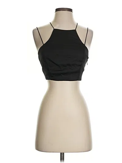 Pre-owned Superdown Sleeveless Top Black Halter Neckline Tops