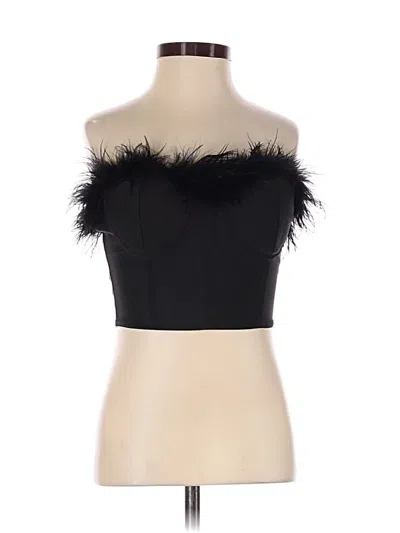 Pre-owned Superdown Sleeveless Top Black Strapless Neckline Tops