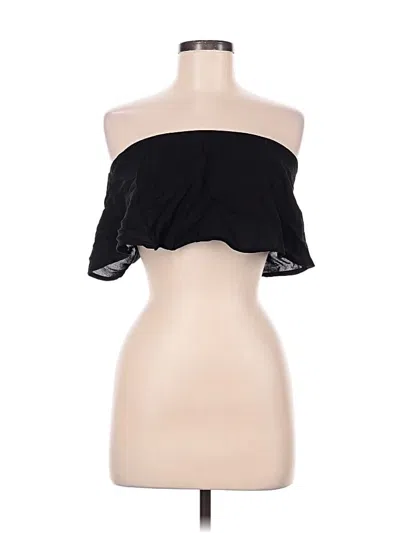 Pre-owned Superdown Sleeveless Top Black Strapless Neckline Tops