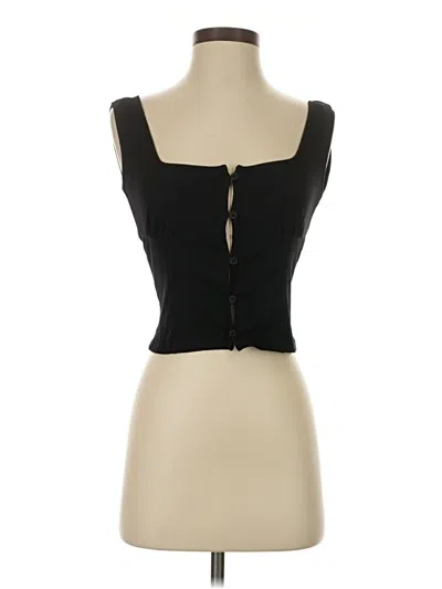Pre-owned Superdown Sleeveless Top Black Sweetheart Neckline Tops