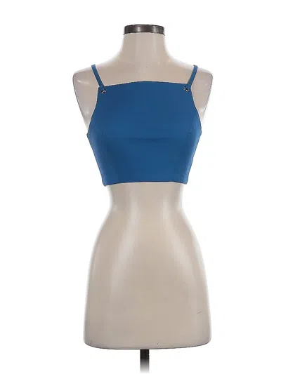 Pre-owned Superdown Sleeveless Top Blue Halter Neckline Tops