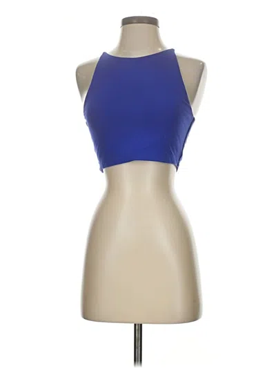 Pre-owned Superdown Sleeveless Top Blue Halter Neckline Tops