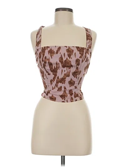 Pre-owned Superdown Sleeveless Top Brown Strapless Neckline Tops