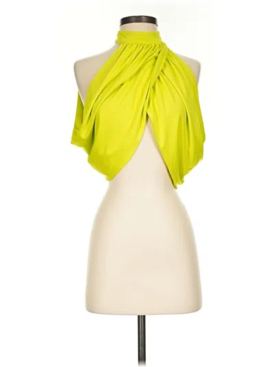 Superdown Sleeveless Top Green Cowl Neck Tops