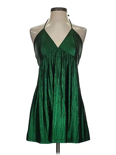 Pre-owned Superdown Sleeveless Top Green Halter Neckline Tops