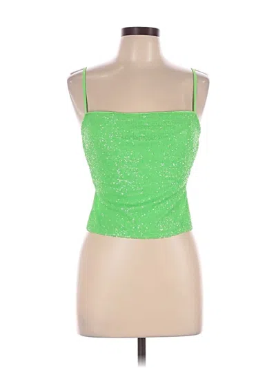 Pre-owned Superdown Sleeveless Top Green Sweetheart Neckline Tops