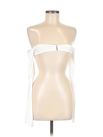 Pre-owned Superdown Sleeveless Top Ivory Strapless Neckline Tops In White