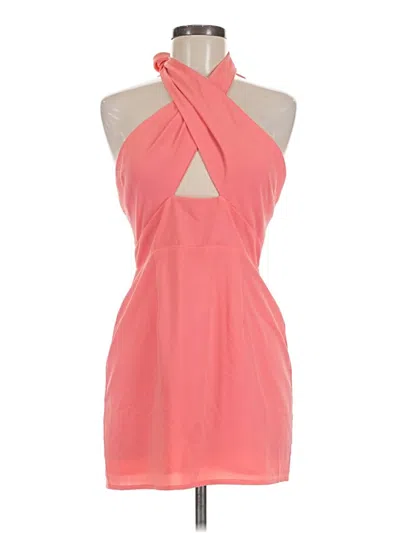 Pre-owned Superdown Sleeveless Top Orange Halter Neckline Tops