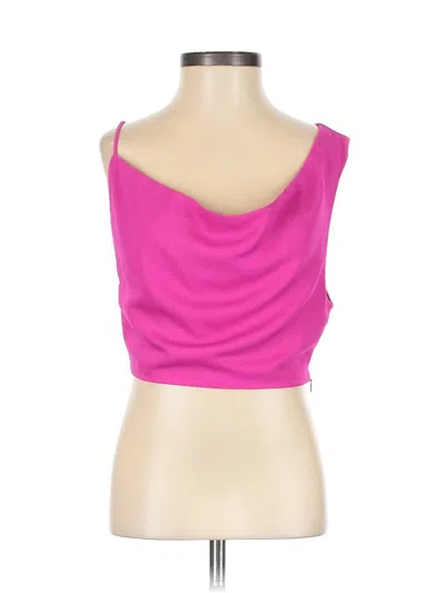 Pre-owned Superdown Sleeveless Top Pink One Shoulder Neckline Tops