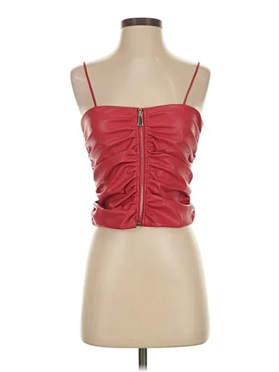 Pre-owned Superdown Sleeveless Top Red Strapless Neckline Tops