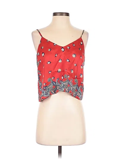 Pre-owned Superdown Sleeveless Top Red Sweetheart Neckline Tops