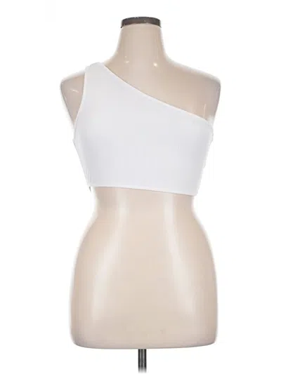Pre-owned Superdown Sleeveless Top White One Shoulder Neckline Tops
