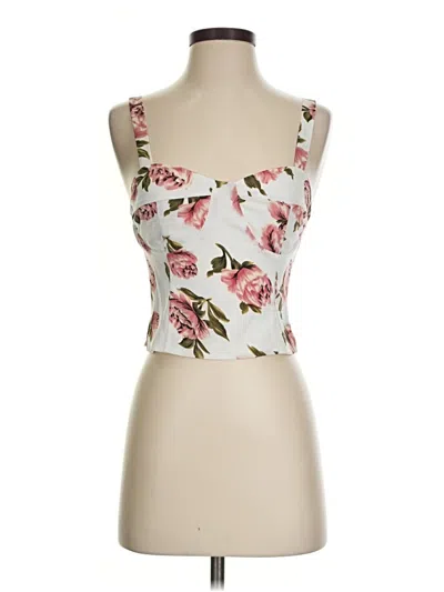 Pre-owned Superdown Sleeveless Top White Sweetheart Neckline Tops