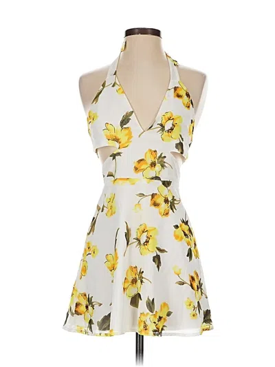 Pre-owned Superdown Sleeveless Top Yellow Halter Neckline Tops